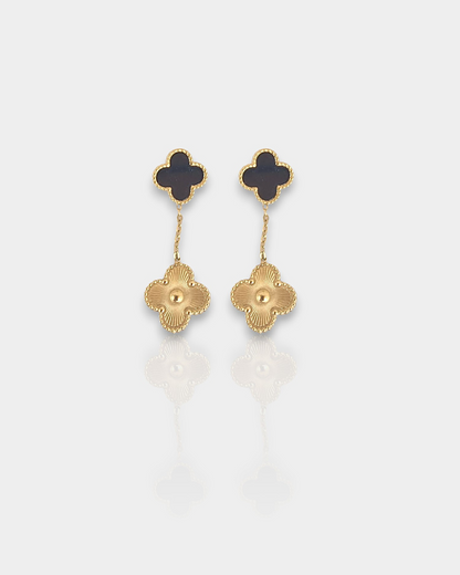 Pendientes lucky aura - Negro y dorado